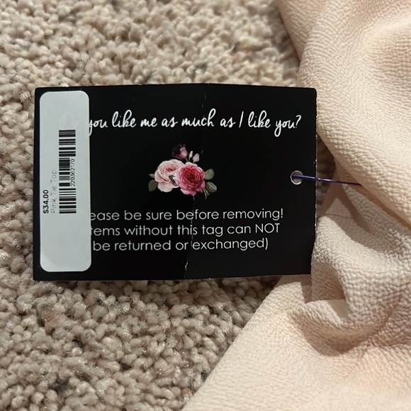 Caramela Peach Sleeveless Blouse Sz L - Picture 7 of 7